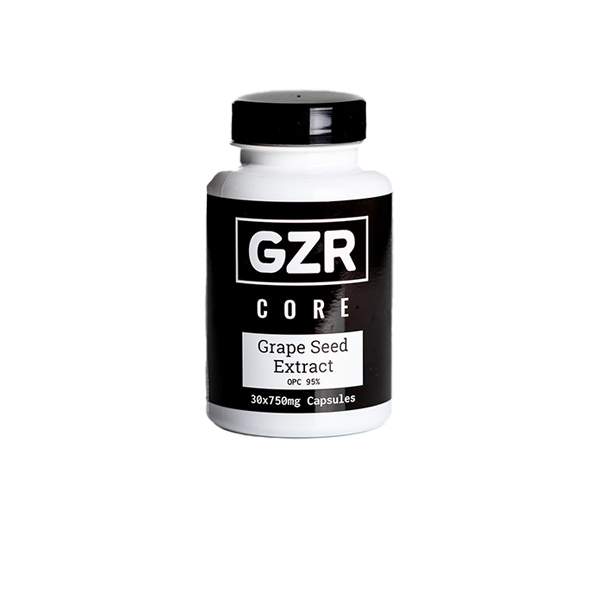 IQ Nootropics Presents: GZR 750mg Grape Seed Extract Capsules – Cardiovascular Health, Blood Pressure & Skin Support – 30 Vegan Capsules