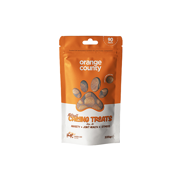 IQ Nootropics Presents: Orange County Natural Pet Calming Treats – 6750mg Hemp Seed Oil – Stress, Anxiety & Joint Support – 90 Treats for Dogs (225g Bag)
