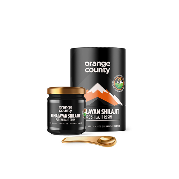 IQ Nootropics Presents: Orange County 100% Pure Himalayan Shilajit Resin – Energy, Stamina & Cognitive Support – 50g Jar (125 Servings)